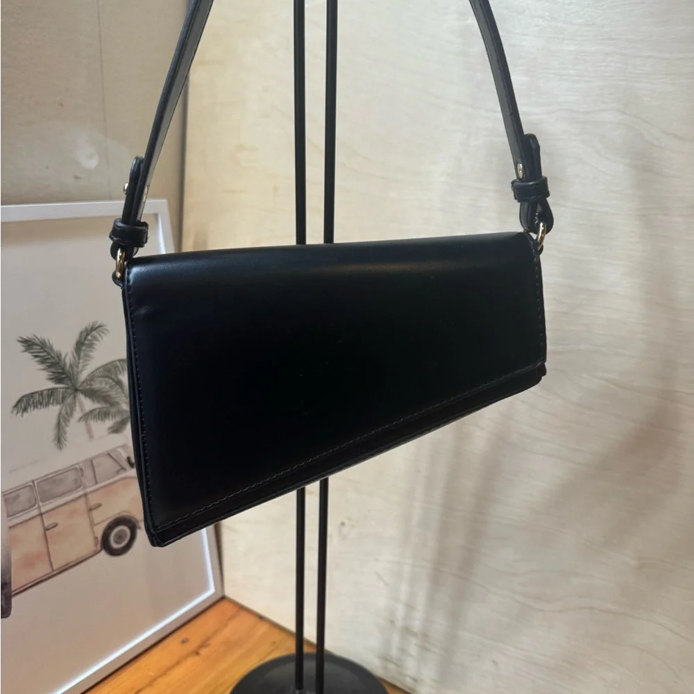 Madison West Black Triangle Shoulder Bag - Picture 5 of 13